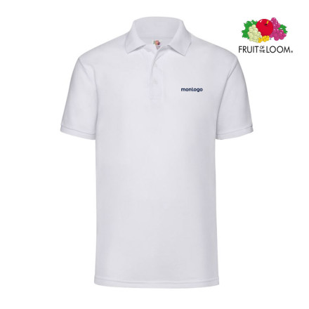 POLO HOMME PERSONNALISÉ BLANC FRUIT OF THE LOOM® 'MILFORD'
