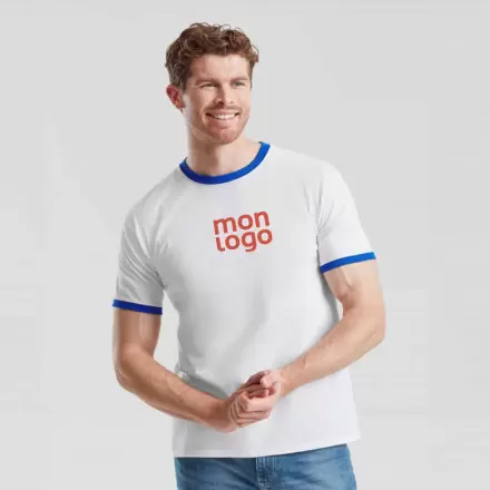 TEE SHIRT BLANC PERSONNALISÉ FRUIT OF THE LOOM® 'JOHN'