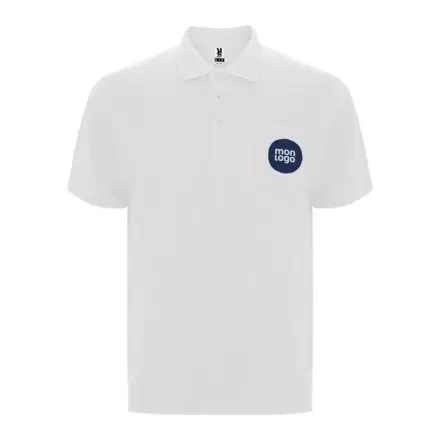 POLO BLANC PERSONNALISÉ 'TEXIS' 