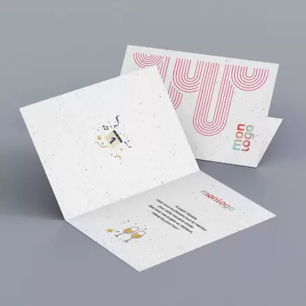 CARTE DE CORRESPONDANCE PERSONNALISÉE BIODÉGRADABLE À PLANTER 'DOURU'