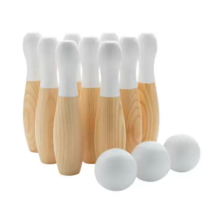 JEU DE QUILLES PERSONNALISÉ EN BOIS 'STEPHI'