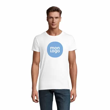 TEE SHIRT BLANC PERSONNALISABLE HOMME 'CRUSADER MEN' 150 GR/M²