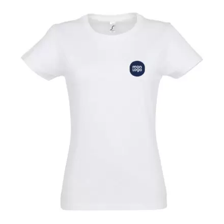 TEE SHIRT PERSONNALISÉ FEMME BLANC 'IMPERIAL' FABRICATION EXPRESS 72H