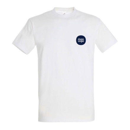 TEE SHIRT PERSONNALISÉ HOMME BLANC 'IMPERIAL'   FABRICATION EXPRESS 72H