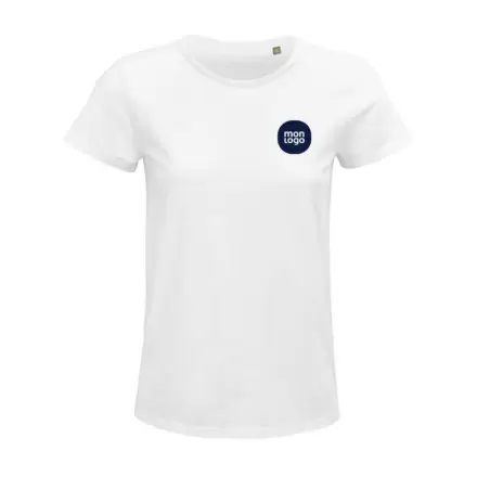 TEE SHIRT BLANC PUBLICITAIRE 'CRUSADER WOMEN' FABRICATION RAPIDE 4J