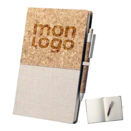 CARNET A5 PUBLICITAIRE AVEC STYLO 'NATURON'