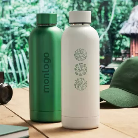 BOUTEILLE PERSONNALISABLE ISOTHERME 500ML RECYCLE 'SPAZIO'