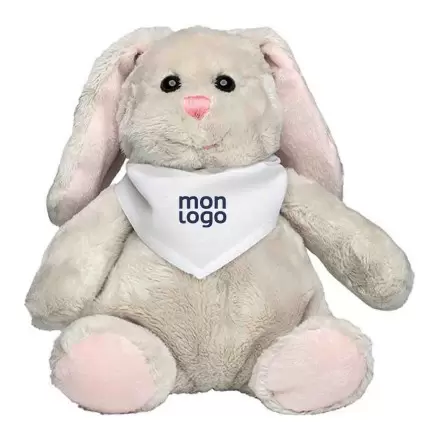 PELUCHE LAPIN PERSONNALISABLE AVEC BANDANA 'KANOU'