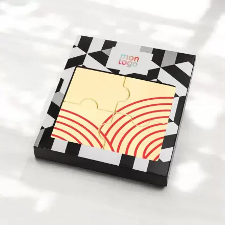 PUZZLE EN CHOCOLAT BLANC 4P PUBLICITAIRE 'CHOKO PUZZLE'