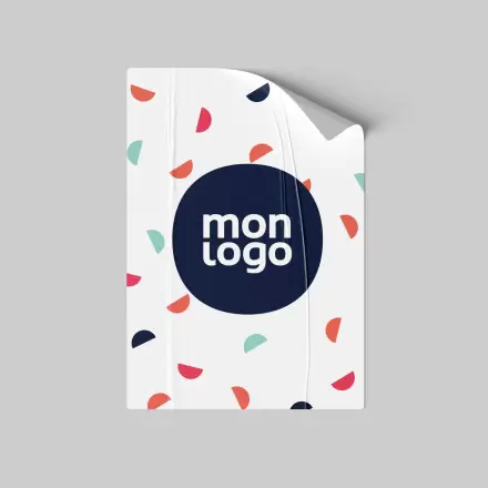 STICKERS RECTANGLE PAPIER COUCHE PUBLICITAIRE 'KLISTER'