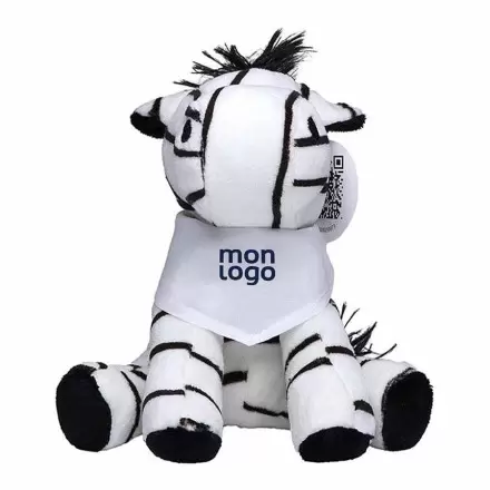 PELUCHE AVEC BANDANA PERSONNALISABLE 'ZEBRE'