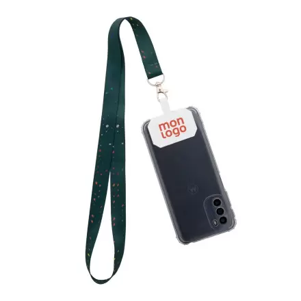 TOUR DE COU TELEPHONE RPET PERSONNALISABLE MIE 'WARNA'