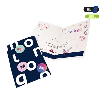 CARTE PERSONNALISEE EN PAPIER DE GRAINES 'REMIR'