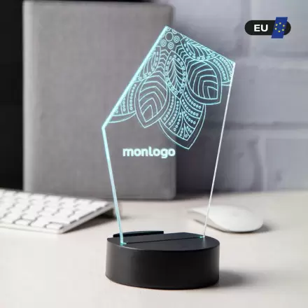 TROPHEE PERSONNALISABLE EN ACRYLIQUE AVEC LAMPE LED 'UKITA'