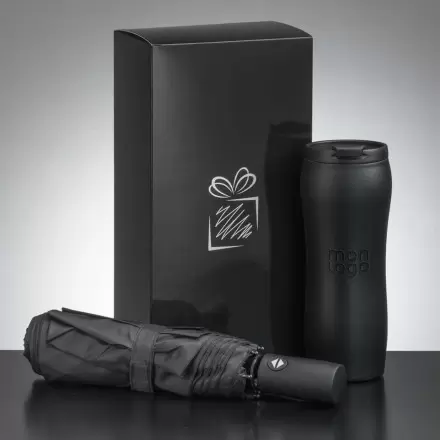 SET DE VOYAGE PERSONNALISABLE XL MUG ET PARAPLUIE 'UMBRI'
