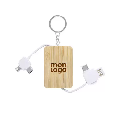 PORTE CLES CABLE CHARGE PERSONNALISABLE 'MEDIALI'