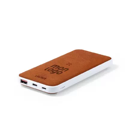 POWERBANK PERSONNALISABLE EN CUIR RECYCLE RCS 'CUIRO'