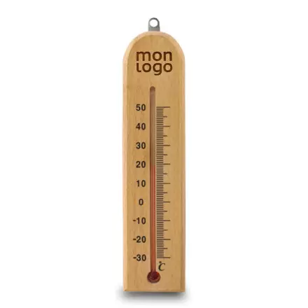 THERMOMETRE EN BOIS PERSONNALISABLE 'SOLBOIS'