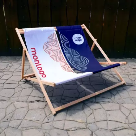 CHILIENNE PUBLICITAIRE AVEC DOUBLE TOILE 'DOBLO'