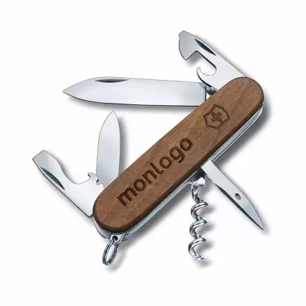 COUTEAU SUISSE PERSONNALISE 12 FONCTIONS 'SPARTAN WOOD'