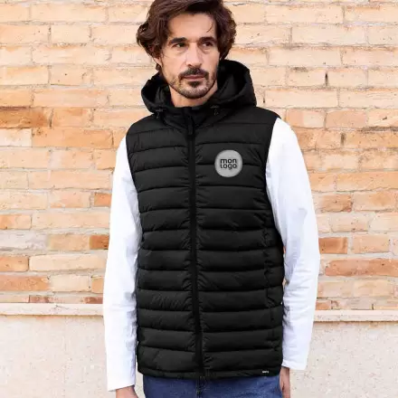 BODYWARMER PERSONNALISABLE A CAPUCHE RPET 'SANBEL' 