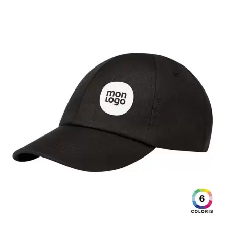 CASQUETTE 6 PANS POLYESTER PERSONNALISABLE  'RESPO