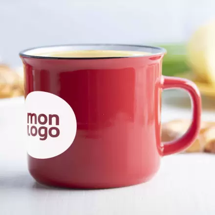 MUG PUBLICITAIRE EN CÉRAMIQUE DESIGN VINTAGE 'RONSIO'