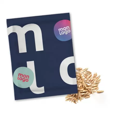 SACHET DE GRAINES PERSONNALISABLE EN QUADRI  'PLANTAI M'