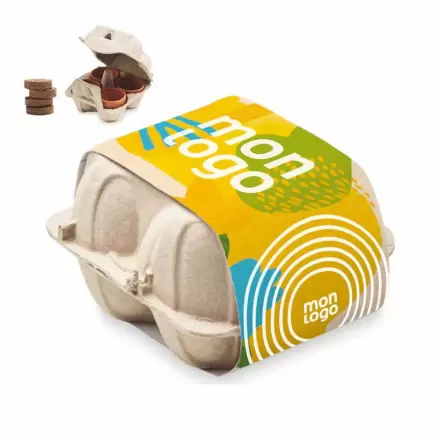 KIT DE PLANTATION PUBLICITAIRE PAPIER BLANC 'TERRI' 