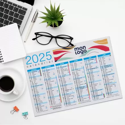 CALENDRIER PERSONNALISÉ SOUPLE PAPIER CARTON 0,5MM A2 À A5 'ASTERO'