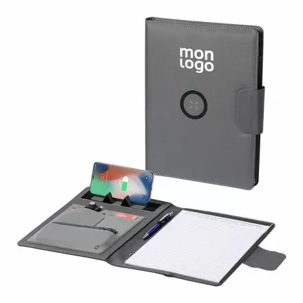 CONFÉRENCIER PERSONNALISÉ A4 AVEC BATTERIE DE SECOURS 5000 MAH 'HOLEB'