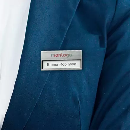 BADGE REUTILISABLE PERSONNALISABLE 'DISTINVO AIMANT'
