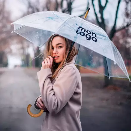 PARAPLUIE TRANSPARENT PERSONNALISABLE 'ROSALIA'