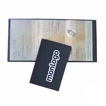PORTE CARTE GRISE PUBLICITAIRE AVEC INCRUSTATION 'AVAM'