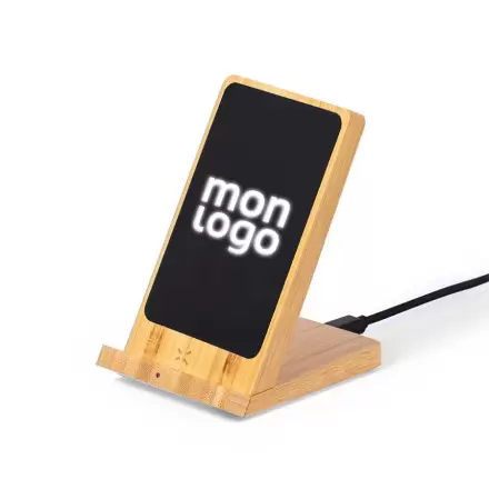 CHARGEUR INDUCTION 15W LED PUBLICITAIRE 'BAMBERCHARG'