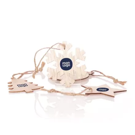 ORNEMENTS PERSONNALISABLE EN BOIS NOEL 'HOUTO'