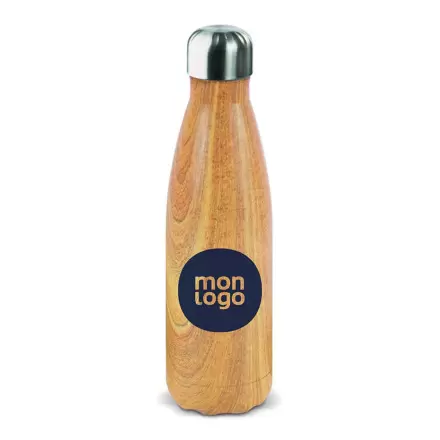 BOUTEILLE ISOTHERME PUBLICITAIRE EN INOX 500ML 'ASTRIO WOOD' 4J
