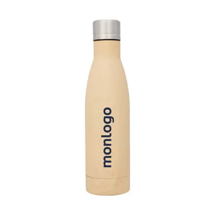 BOUTEILLE ISOTHERME PERSONNALISABLE EFFET BOIS 'ALMIA' 4J