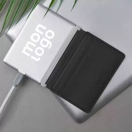 EXPRESS 72H PORTE CARTES PERSONNALISÉ RECYCLÉ AVEC POWERBANK 3 000 MAH XOOPAR® 'INE'