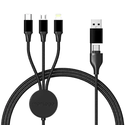 CABLE DE CHARGE RECYCLE PERSONNALISABLE 'FIXTI PLAT'