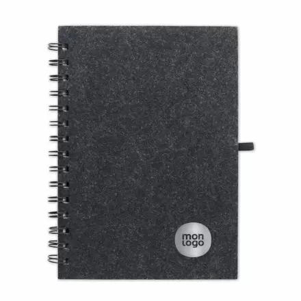 CARNET A5 FEUTRINE PERSONNALISABLE 'BONNIE SPIRALE'