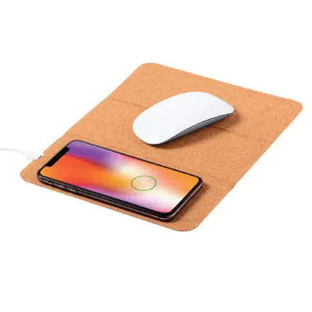 TAPIS DE SOURIS PERSONNALISABLE À INDUCTION EN LIEGE 'RELIUM'