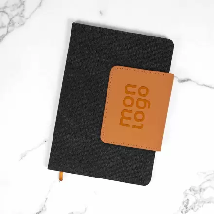 CARNET A5 EN TOILE PERSONNALISE 'OPALE' 