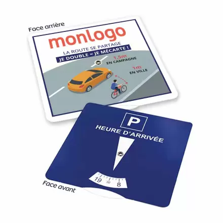 DISQUE DE STATIONNEMENT PUBLICITAIRE 'APARKA VELO