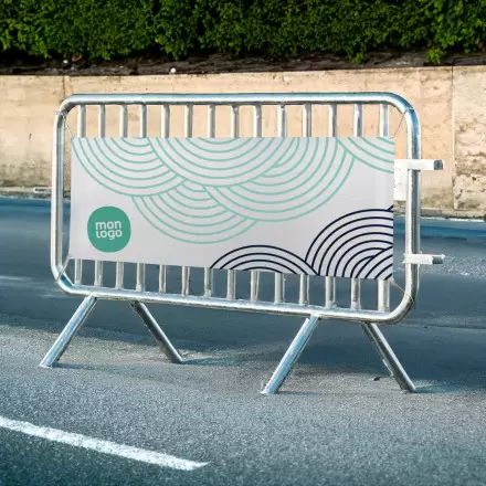 BACHE POLYESTER BARRIERE PERSONNALISABLE 'REKLAM VAUBAN'