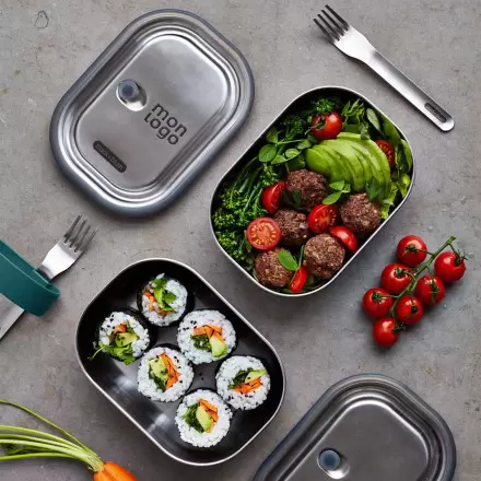 LUNCH BOX PERSONNALISEE EN INOX 600ML 'INOXTA'