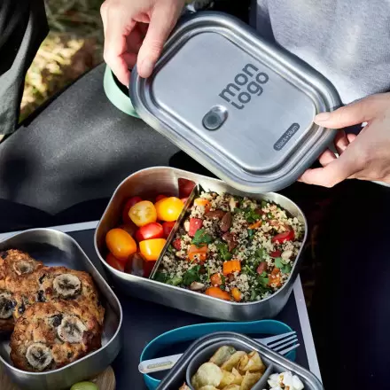 LUNCH BOX PERSONNALISEE EN INOX 1L 'INOXTA'