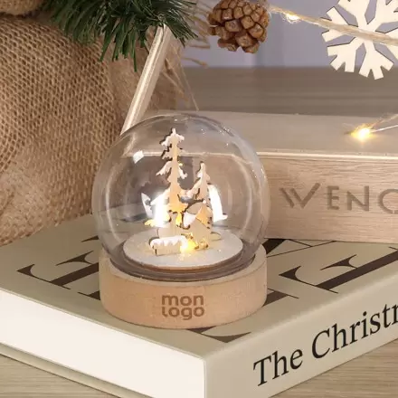 BOULE A NEIGE LUMINEUSE PERSONNALISEE 'LYSA'