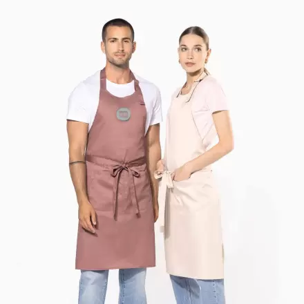 TABLIER LONG PERSONNALISABLE EN POLYCOTON 190 POCHE 'KARITAB'