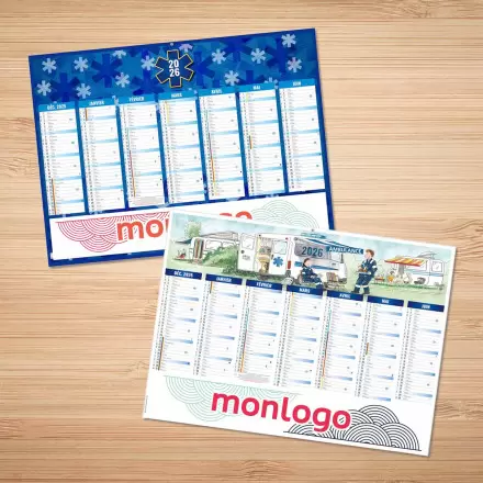 CALENDRIER BANCAIRE ILLUSTRE PERSONNALISABLE 'MEDICA'